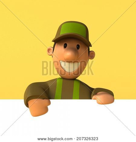 Gardener - 3D Illustration