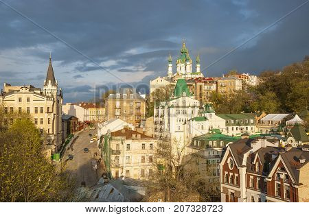 Church of St. Andrew in  the city of Kiev.Ukraina