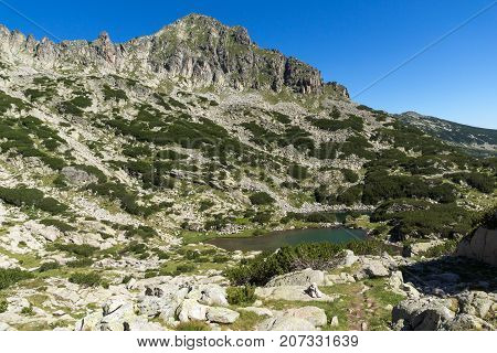 Landscape with Dzhangal peak and Samodivski lakes, Pirin Mountain, Bulgaria