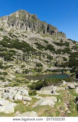Landscape with Dzhangal peak and Samodivski lakes, Pirin Mountain, Bulgaria