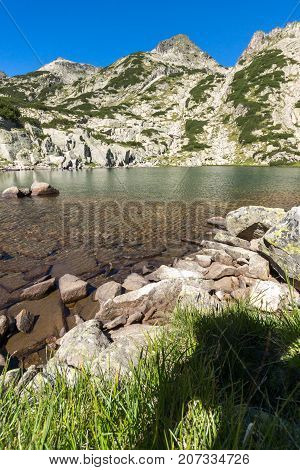 Landscape with Left Kralev Dvor pass and Samodivski lakes, Pirin Mountain, Bulgaria