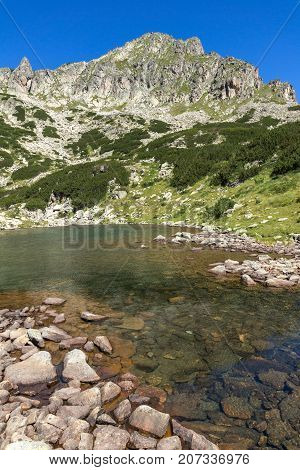 Landscape with Dzhangal peak and Samodivski lakes, Pirin Mountain, Bulgaria