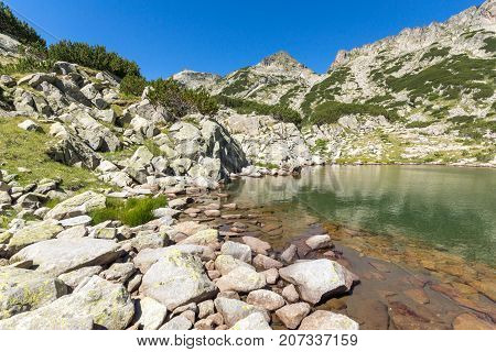 Landscape with Left Kralev Dvor pass and Samodivski lakes, Pirin Mountain, Bulgaria