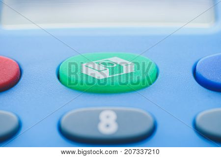 Close up Detail of a Calculator Keyboard,  Selective Focus on the Numbers on Keyboard