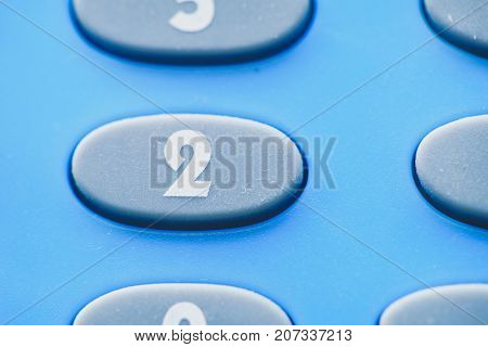 Close up Detail of a Calculator Keyboard,  Selective Focus on the Numbers on Keyboard