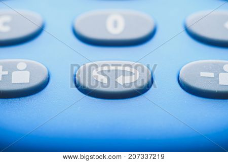 Close up Detail of a Calculator Keyboard,  Selective Focus on the Numbers on Keyboard