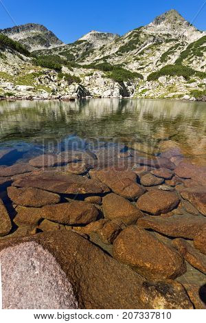 Landscape with Left Kralev Dvor pass and Samodivski lakes, Pirin Mountain, Bulgaria