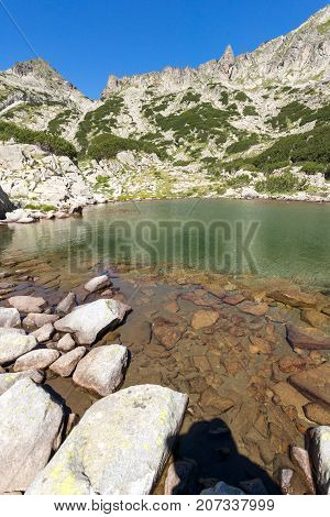 Landscape with Left Kralev Dvor pass and Samodivski lakes, Pirin Mountain, Bulgaria