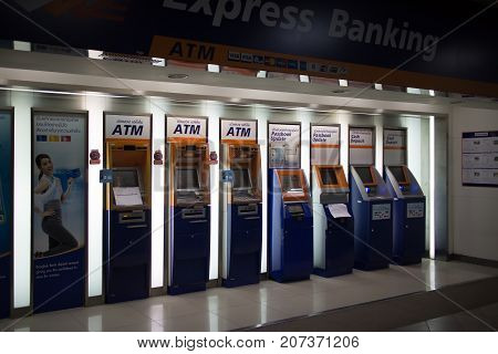 Atm Machine In  Central Kad Suan Kaew Chiangmai.