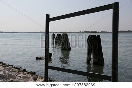 Empty Frame And The Landscape Near Venice