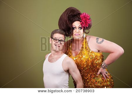 Drag Queen mit Freund