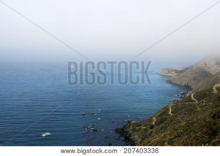 Beautiful Seascape Along The Pacific Coast, California, Usa