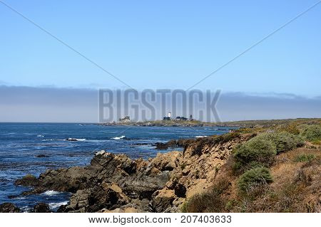 Beautiful Seascape Along The Pacific Coast, California, Usa