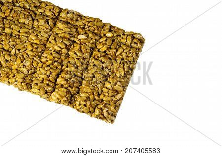 Brittles With Sunflower Seeds Isolated On White
