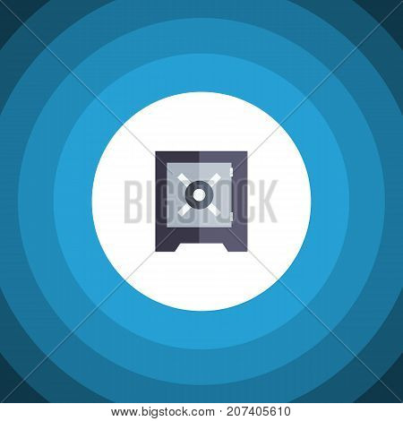 Protection Vector Element Can Be Used For Strongbox, Safe, Protection Design Concept.  Isolated Strongbox Flat Icon.