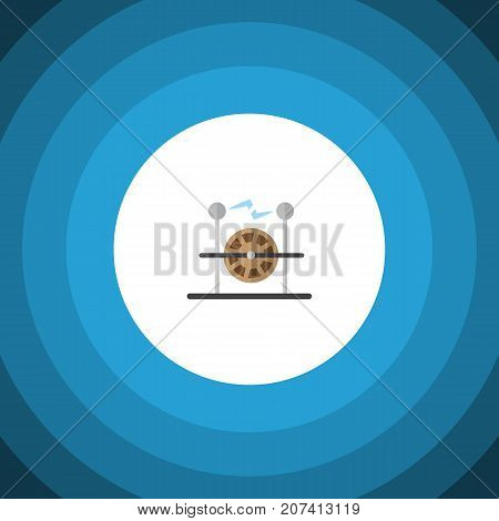 Electrical Engine Vector Element Can Be Used For Electrical, Engine, Electricity Design Concept.  Isolated Electricity Flat Icon.