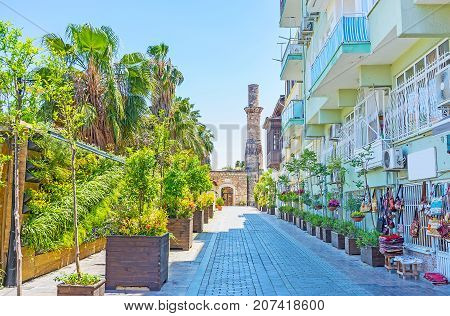 The Wall Gardens In Old Antalya