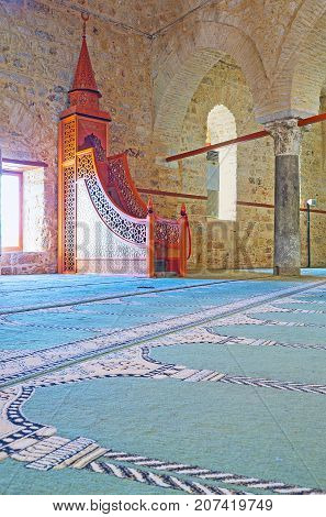 Historic Seljuk Alaaddin Mosque In Antalya