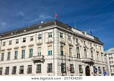Federal Chancellery of Austria office of chancellor of Austria located on Ballhausplatz