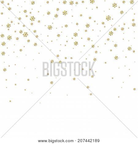 Snowflake Background White Gold