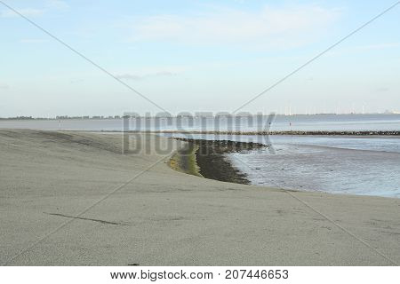 View to the Dollard at Termunterzijl. The Netherlands