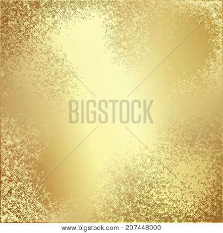 Vector abstract gold vintage texture square background