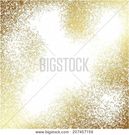 Vector abstract gold texture square background. Patina effect
