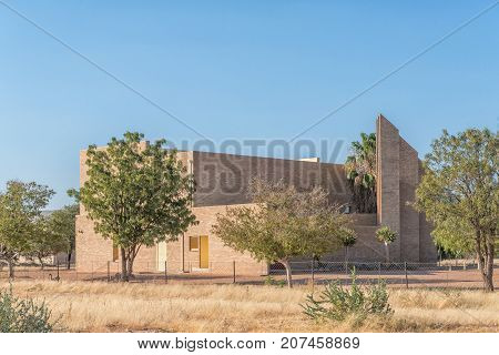 KOES - JULY 5 2017: The Dutch Reformed Church in Koes a small town in the Karas Region in Namibia