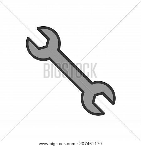 Wrench icon. Wrench icon isolated on background. Vector stock.