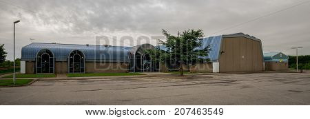 Aberdeen, Scotland, June 2017: Lord Provost Alex Collie Sports Centre in Westfield park in Aberdeen city Scotland