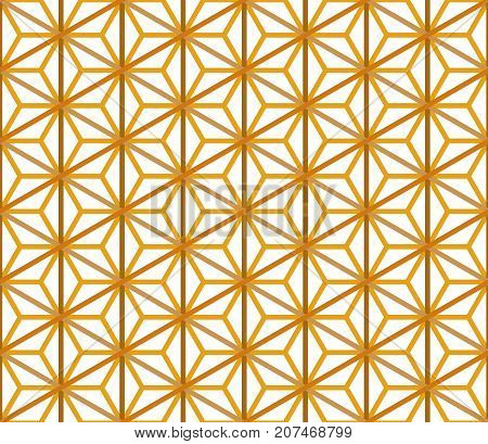 Seamless traditional Japanese geometric pattern in shades of wood color