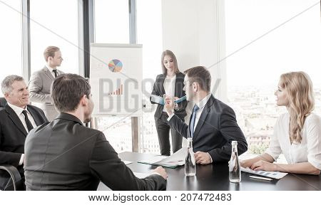 Presentation Of Diagrams At Flip Chart