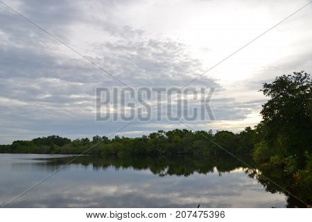 sunrise / sunset over a central Florida lake