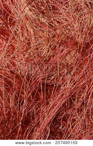 Non-ferrous industrial raw materials, copper wire as background