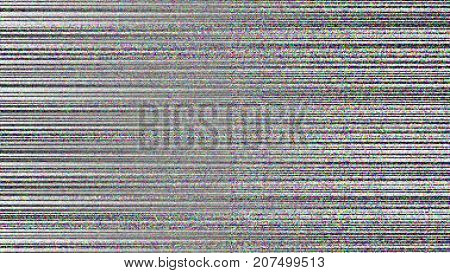 Glitch background. Computer screen error. Digital pixel noise design. HDTV no signal. Video game glitch. Television fail. Data decay. Technical problem grunge wallpaper.