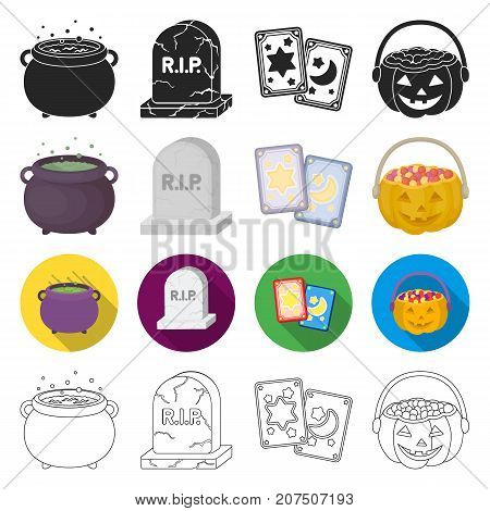 extrasensory, celebration, mysticism and other  icon in different style. holiday, halloween, magic, icons in set collection