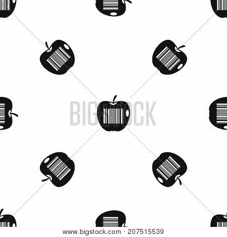 Code to represent product identification pattern repeat seamless in black color for any design. Vector geometric illustration