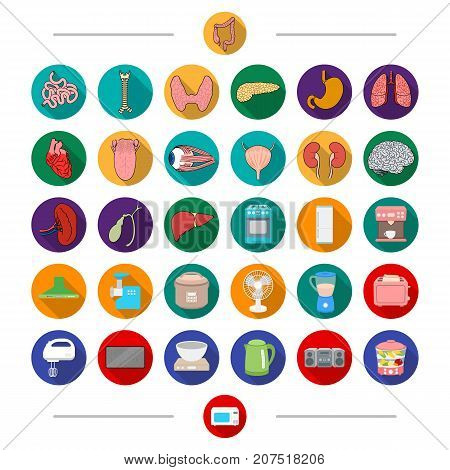Equipment, machinery, medicine and other  icon in cartoon style. Steamer, oven, kitchen icons in set collection.