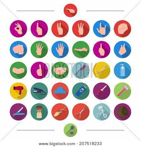 Salon, beauty, accessories and other  icon in cartoon style. Bowl, Designation, hairdresser, icons in set collection