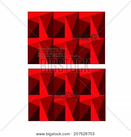 Red modern and elegant business card illustration vector
