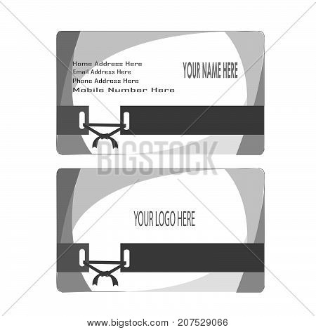 Dark style business card illustration design vector