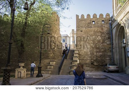 Old stairs to the top of the old town