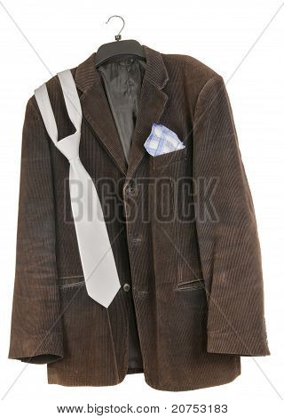 Vieja chaqueta de pana sucio Shabby