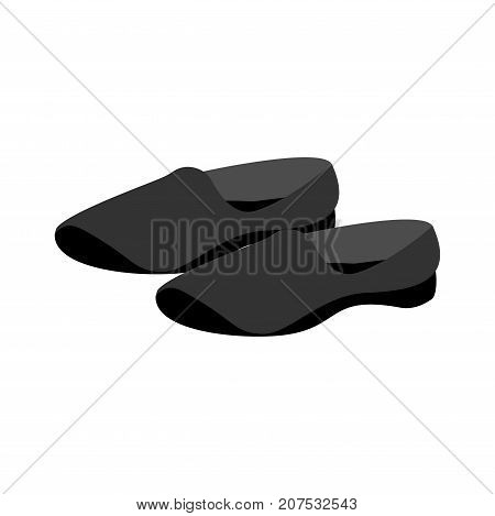 Chinese Slippers For Wushu. Sports Shoes. Vector Illustration