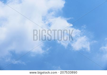 White clouds in the blue sky