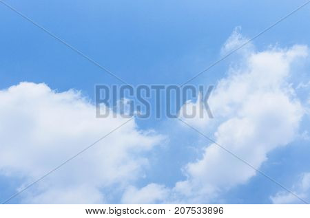 White clouds in the blue sky