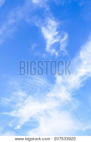 White clouds in the blue sky