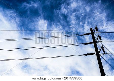 White clouds in the blue sky