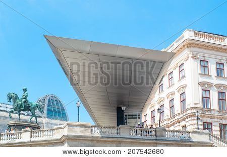 Vienna Austria - August 6 2016: The Albertina monumental complex