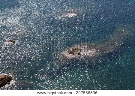 rocks by the sea on the island of Thassos